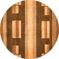 thumbnail image 1 of Ahgly Company Indoor Round Abstract Orange Modern Area Rugs, 8' Round, 1 of 4