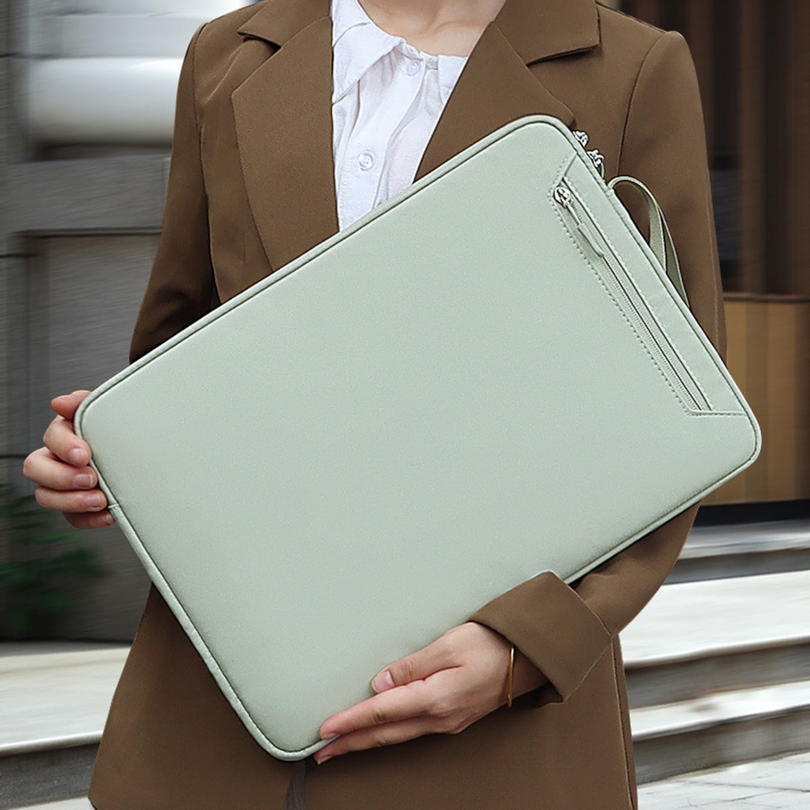 15inch Laptop Sleeve Case, Waterproofs Fabricv Computer Bag with Inner Village Soft for MacBook Air M4/A3420 M3/A3113 M2/A2681, M1/A2337 2025-2018, MacBook Pro M2/M1(Green)