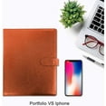 thumbnail image 6 of GraduationMall Business Magnetic Closure Padfolio Portfolio File Folder PU Leather for A4 Size Brown, 6 of 6