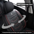 thumbnail image 5 of for Toyota Tacoma Trd Pro 2015-2023 Car Seat Cover, Red Lines Car Seat Covers, Waterproof Leather 5 Piece Full Set Easy to Clean and Install Beautify Interior, Protect Car Seats, 5 of 10
