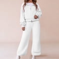 thumbnail image 5 of Coerni Boys Girls Sweatsuit Set 2 Piece Fleece Zip Up Hoodi𝐞+Jogger Sweatpants Cozy Activewear for Kids Fall Winter Clothes Suit, 5 of 7
