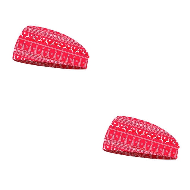 Diadema navideña Sonducket colorida para deportes banda para la cabeza suministros flexibles alta elasticidad Tipo 1 2Conjunto