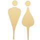 thumbnail image 1 of unbranded 2Ud De Para Puerta En Acrílico Dorado Con 3D Para Y Mujer Resistente Y Elegante, 1 of 8