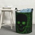 thumbnail image 6 of Lsque Numbers Skull Pattern Laundry Hamper Basket, Tall Woven Rope Hamper Basket for Clothes, Lightweight Storage Basket, Collapsible Waterproof-Small, 6 of 6