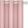 thumbnail image 3 of Deconovo Silver Printed Blackout Curtains - 2 Panels, Wave Dots Pattern, Grommet Top, 42"x95", Thermal Insulated Drapes for Bedroom & Living Room, Coral Pink, 3 of 8