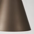 thumbnail image 5 of Industrial Pendant Light with Antique Bronze Rod & Gilded Canopy | 10.6"Linen Drum Shade Coffee Wrought Iron Chandelier - 55.1" Hanging Cord E26 Socket  for Dining Room Bedroom, 5 of 10
