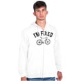 thumbnail image 5 of I'm Fixed Bike Gear Riding Cyclist Zip Hoodie Sweatshirt Men Brisco Brands L, 5 of 6