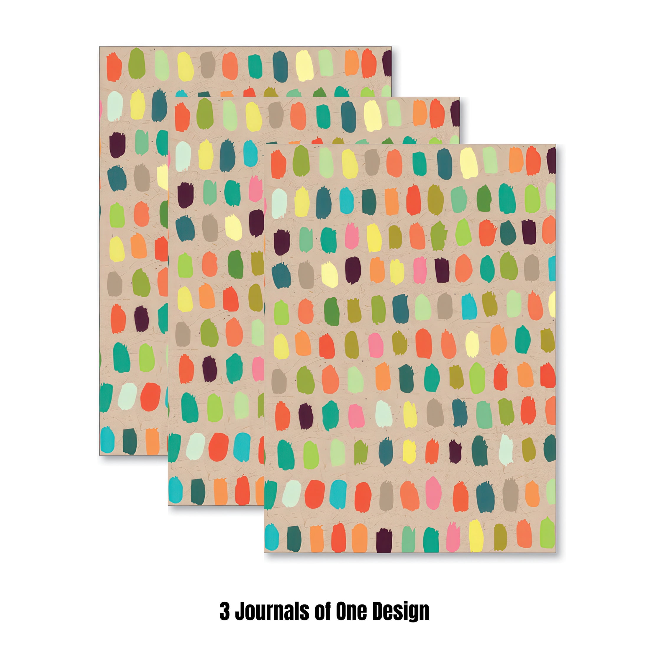 Viabella Paper Journal -painted dots kraft