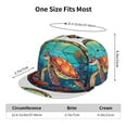 thumbnail image 6 of Fotbe Sea Turtle in Coral Flat Bill Visor Cap Classic Snapback Hat Polyester Foam Trucker Hat Trucker Cap Adjustable Baseball Cap, 6 of 9