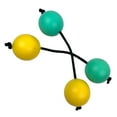 thumbnail image 1 of 2 pares de bolas de arena rítmicas Huevos de música portátiles Maracas Percusión Bola de tambor de calabaza doble Sonajero para Amarillo verde Hugo Pelota de arena rítmica, 1 of 8