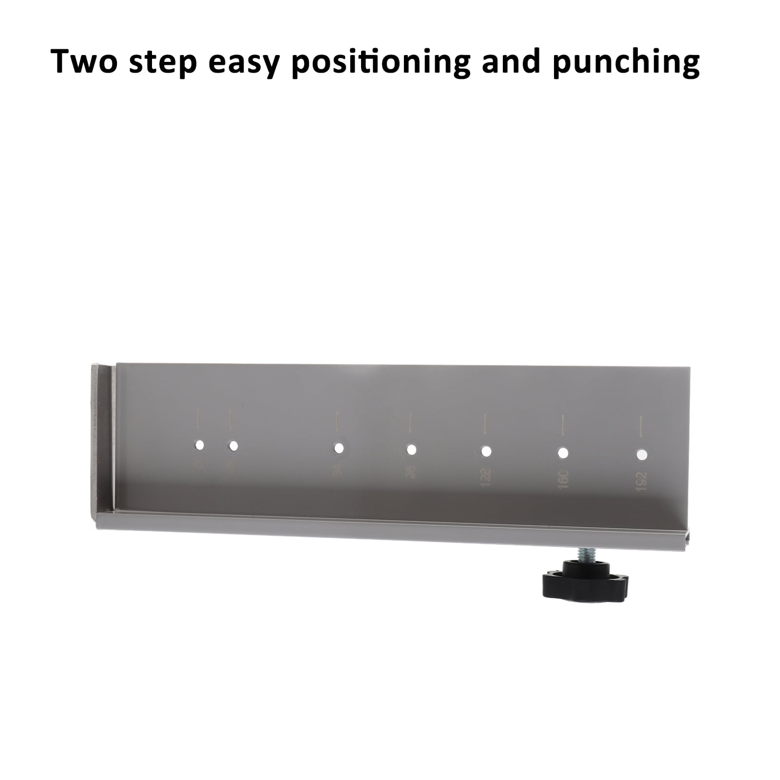 Rupoun Handle Punching Locator Aluminum Alloy Adjustable 7 Holes Expandable Template Jig for Cabinet Door Hardware Woodworking Tool, Silver, 10.63 in / 27 cm