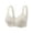 Light Gray, variant on ,Women's Lace Front Hook Closure Bras Floral Rose Wide Strap No Underwire Comfort Bralettes Full Coverage Lingerie White 44