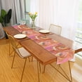 thumbnail image 2 of Yayeee Table Runner 70 inches Long Home Kitchen Dinning Party Decoration, Abstract Pink Flowers, 2 of 7