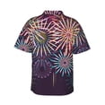 thumbnail image 3 of Uemuo Fireworks2 Printed Regular Fit Short Sleeve Casual Hawaiian Shirt for Men,Aloha shirt,Tropical shirt,Floral print shirt,Vacation Beach shirt-3X-Large, 3 of 9