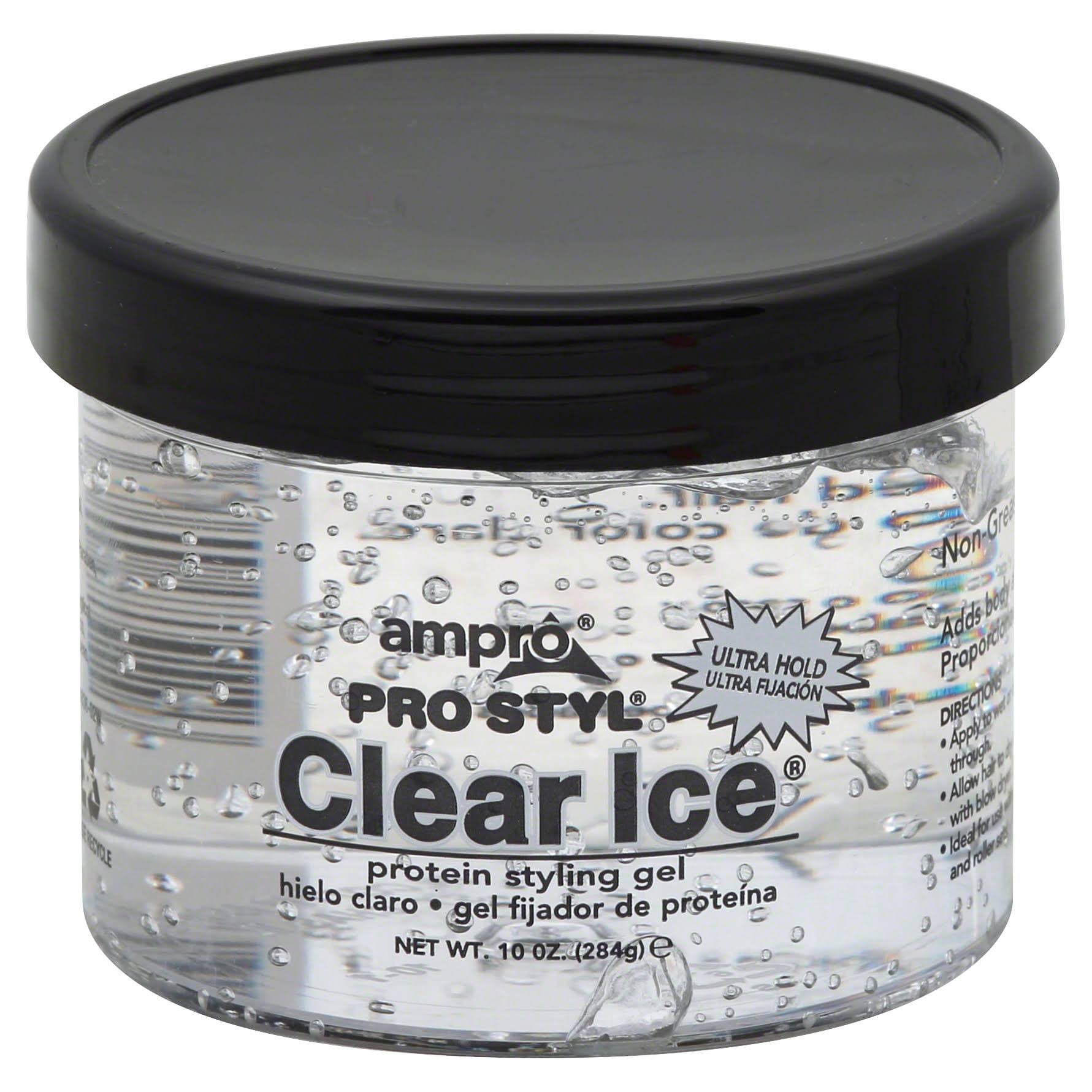 Ampro Pro Style Clear Ice Ultra Hold Protein Styling Gel 10 Oz.,12