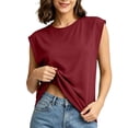 thumbnail image 3 of Axiiglly Plus Size Blouses for Women, Short Sleeves Solid Color Crew Neck Lightweight Summer Outdoor Tops, S-3XL, 3 of 10