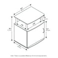 thumbnail image 3 of Furinno JAYA Utility Design End Table, Americano, Stainless Steel Tubes, 3 of 5