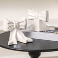 thumbnail image 7 of 1 Pair Ceramic Bow Bookends - Cute Non- Book Holder for Shelves, Desks & Dorms - Decorative Sculpture Home Office Decor Gift for Women & Girls, 7 of 7