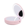 thumbnail image 3 of ruzhgo Led Mirror Portable Mirror With Light Make-Up Mirror With Charging Function Magnifying Glass Mirror Pink, 3 of 6