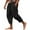 Black, variant on Men's Beach Pants with Slit Cuffs, Comfortable and Breathable Casual Trousers for Summer, Vacation and Lounging,Black,S