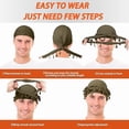 thumbnail image 4 of Lohol 4 Pieces Satin Lined Turban Silky Head Wraps for Men, Mens Turban Head Scarf for Hair, 4 of 7