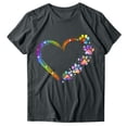 thumbnail image 5 of Xuyuer Women's Summer Short Sleeve Round Neck Print T-Shirt Top&nbsp;- Casual Summer Tee for Everyday Outings and Seasonal Style, 5 of 6