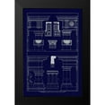 thumbnail image 2 of Buhlmann, J. 13x18 Black Modern Framed Museum Art Print Titled - Doric, Tuscan Orders and Columns (Blueprint), 2 of 5