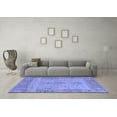 thumbnail image 3 of Ahgly Company Machine Washable Indoor Round Oriental Blue Traditional Area Rugs, 4' Round, 3 of 4