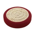 thumbnail image 3 of Cojín redondo de tatami para suelo, para silla, decoración del hogar, estilo japonés, meditación, 40 cm Rojo oscuro, 3 of 9