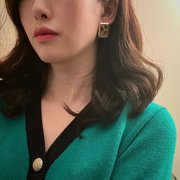 Leopard Pattern Velvet Stud Earrings