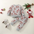 thumbnail image 5 of Generic Walmart Deals Christmas Clothes for Kids Baby Unisex Cotton Print Autumn Santa Long Sleeve Pants Pullover Sweatshirt Set for Casual Breathable Outfits(6-12 Months,Grey), 5 of 5