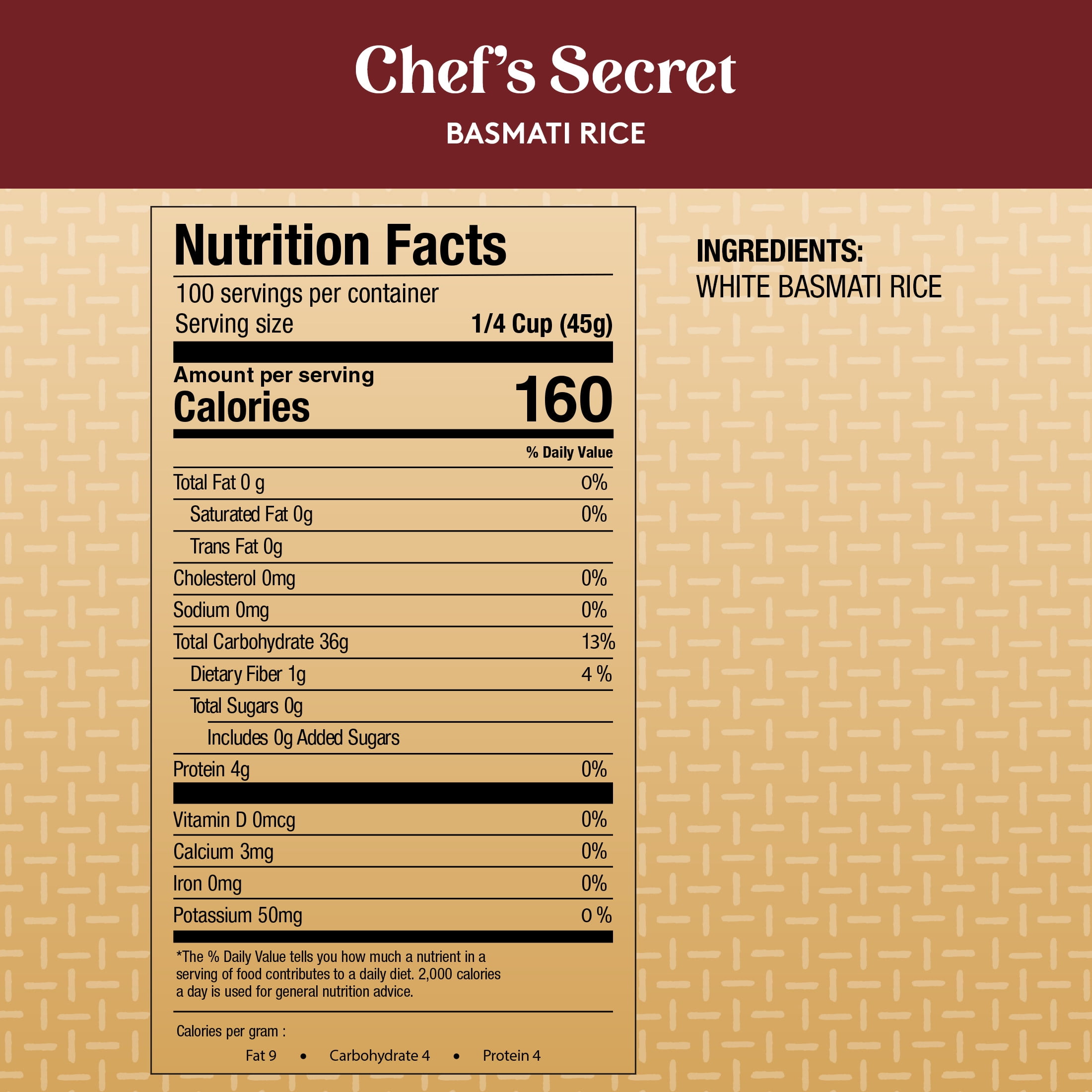 Royal Chef's Secret Extra Long Grain Basmati Rice, 10 Lb Bag