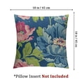 thumbnail image 4 of Fenyluxe Pillow Cover Case Flowers Floral Pattern Chinoiserie Style with Invisible Zipper,Cushion Cover Throw Pillowcase for Home Decorative Couch Sofa Bedroom, Peonies in Navy 2pcs White, 4 of 7