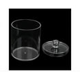 thumbnail image 3 of Elegante tarro de boticario, dispensador de hisopos de plástico para organizador de baño, recipiente transparente con tapas a prueba de polvo, almacenamiento multifunción de plástico sólido duro, 3 of 6