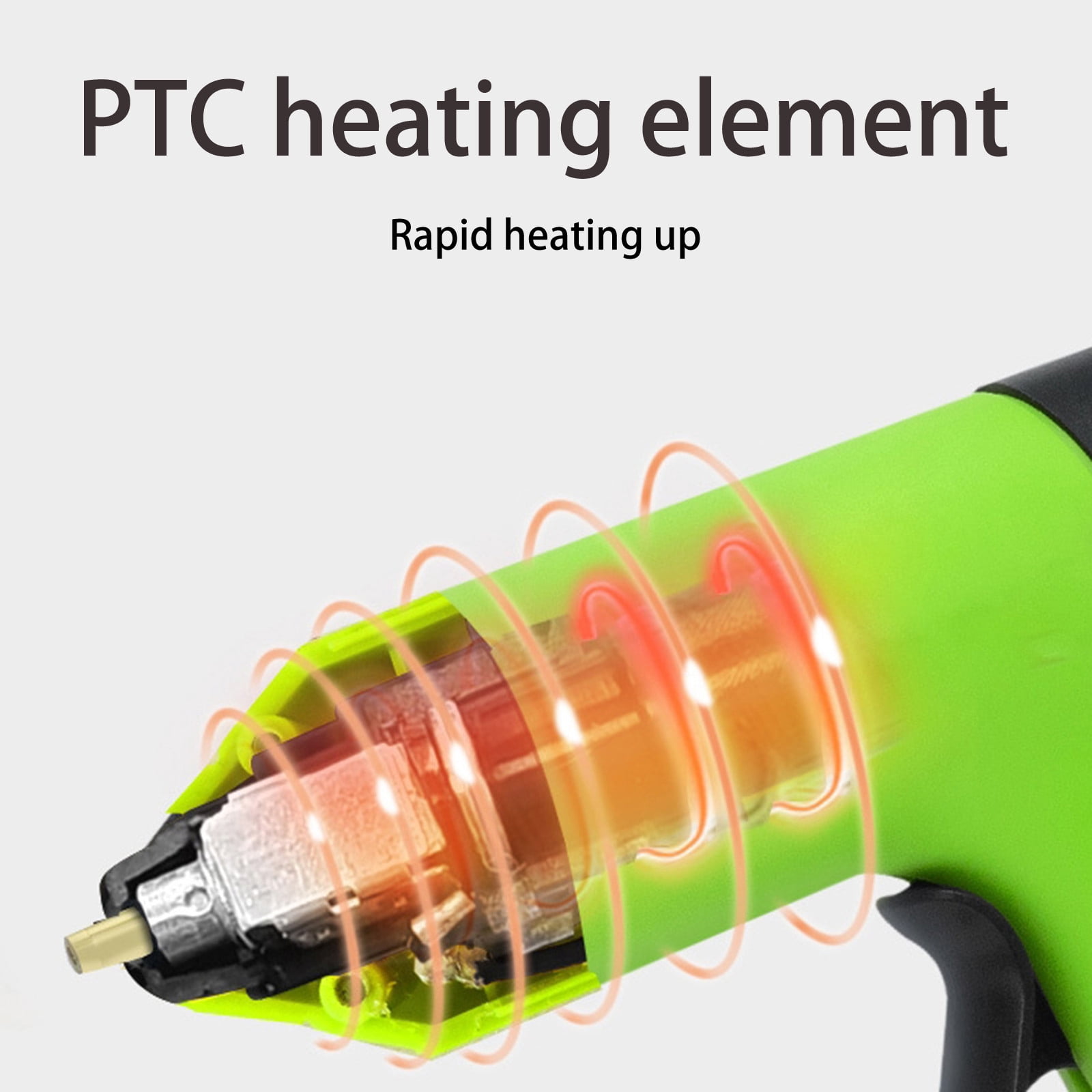 USB Rechargeable Hot Melt Glue Gun, Cordless DIY Craft Repair Tool with Rapid Heating, Handheld Adhesive Applicator for Arts and Home Projects, Green