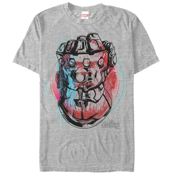 Men's Marvel Avengers: Infinity War Thanos Gauntlet Fist  Graphic Tee Athletic Heather 5X Large