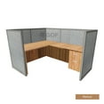 thumbnail image 3 of GOF 1 Person Workstation Cubicle (C-6’D x 6’W x 4’H) / Office Partition, Room Divider (48"H Cubicle with Desk, Mahogany), 3 of 5