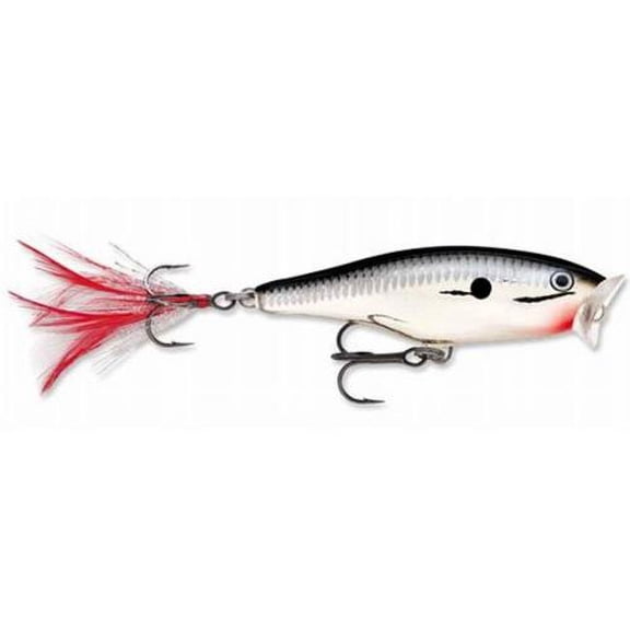 Rapala Skitter Pop Topwater Lure, Floating, 2-3/4", 1/4oz, Chrome