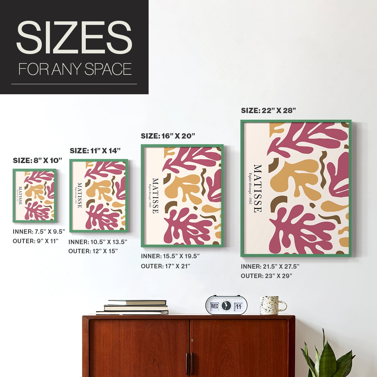 Matisse CCXLVII in Solid Wood 8 x 10 Framed Print