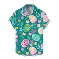 thumbnail image 4 of Mens Easter Short Sleeve Button Down Shirts, 4 of 4