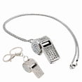thumbnail image 5 of 2-Piece Rhinestoned Whistle Keychain and Necklace Set with Zinc Alloy Construction 6 Stylish Color Option for Daily Use, 5 of 10