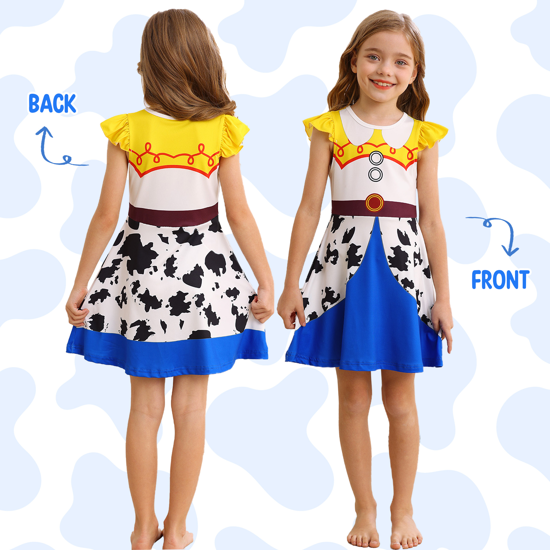 Benylion Girls Cowgirl Princess Costume photo 4