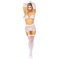 thumbnail image 3 of Leg Avenue 5 PC Rhinestone Fishnet Garter Skirt Set, 3 of 5
