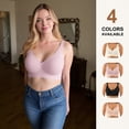 thumbnail image 6 of QYLUX Wireless Comfort Bra for Women - Full Coverage, Seamless, Soft Support, T-Shirt & Sports Bra for Everyday Wear,Black,2XL, 6 of 7