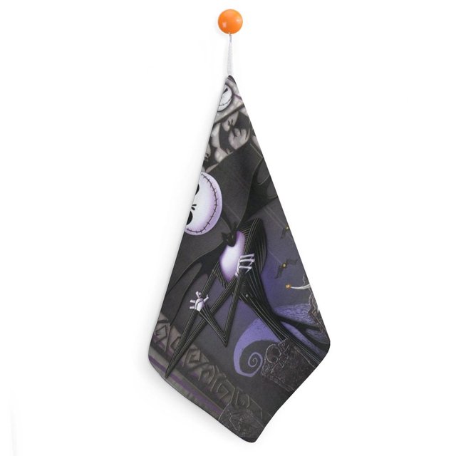 Toallas de mano de Pesadilla antes de Navidad para baño, toallas de algodón suaves y absorbentes para spa, baño, gimnasio, cocina, juego de toallas de mano decorativas a cuadros, 1 pieza