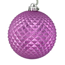 Vickerman 4" Orchid Durian Glitter Ball Ornament, 6 per Bag