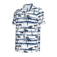 thumbnail image 2 of Xecao Retro Coconut Tree for Mens' Casual Short Sleeve Button-Down Polo Shirts for a Classic Golf Look, 2 of 9