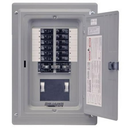 Reliance Prewired Generator Transfer Panel - 12 Circuits, 60 Amps, 125/250 Volts, 15,000 Watts, Model# TRC1006CP9