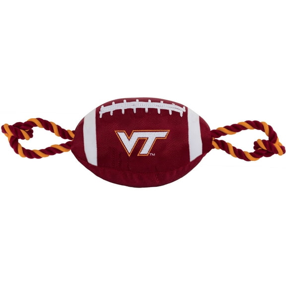 Pets First Collegiate Virginia Tech Nylon Football-Licensed