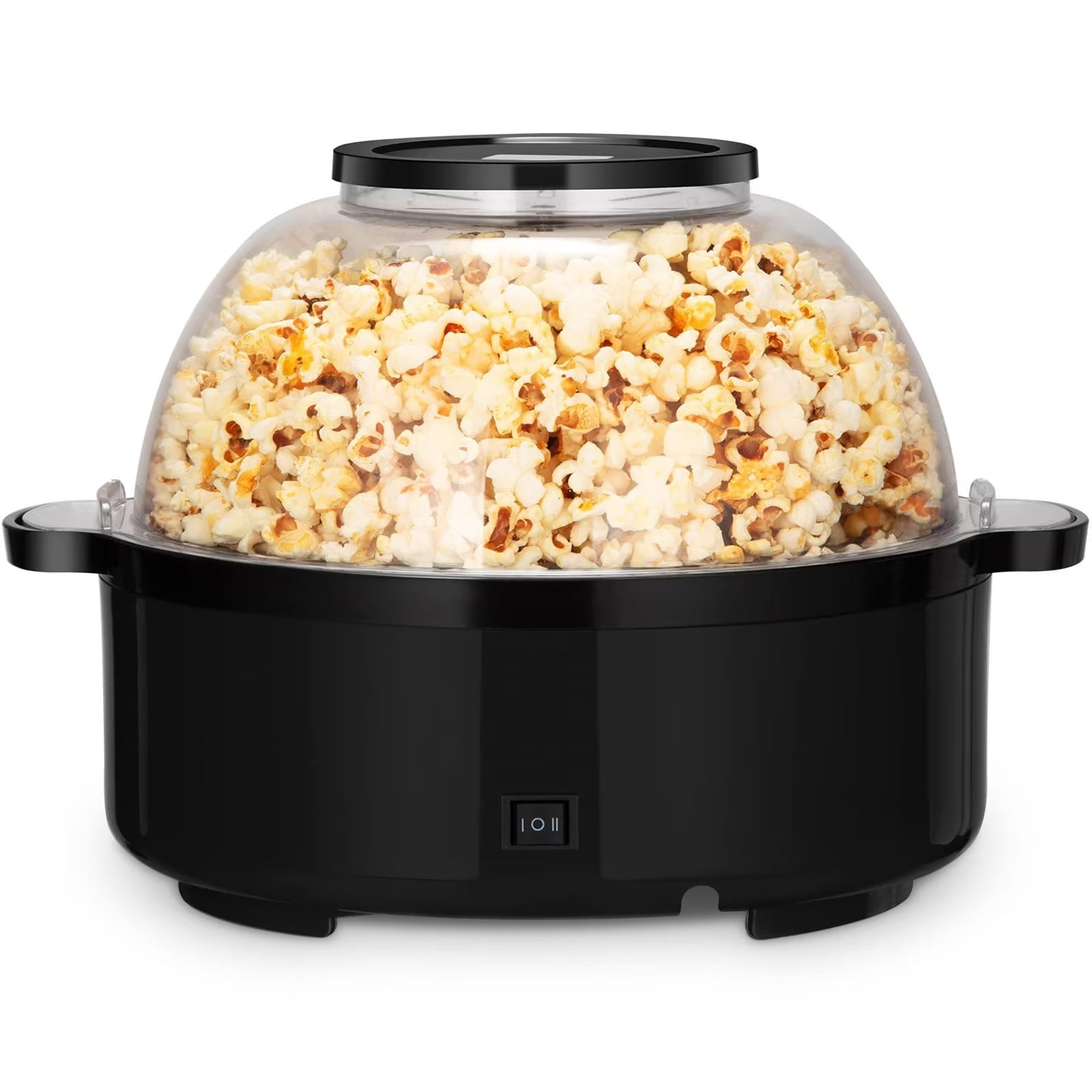 Black Popcorn Machine，Stirring Popcorn Maker, Multifunctional Popcorn